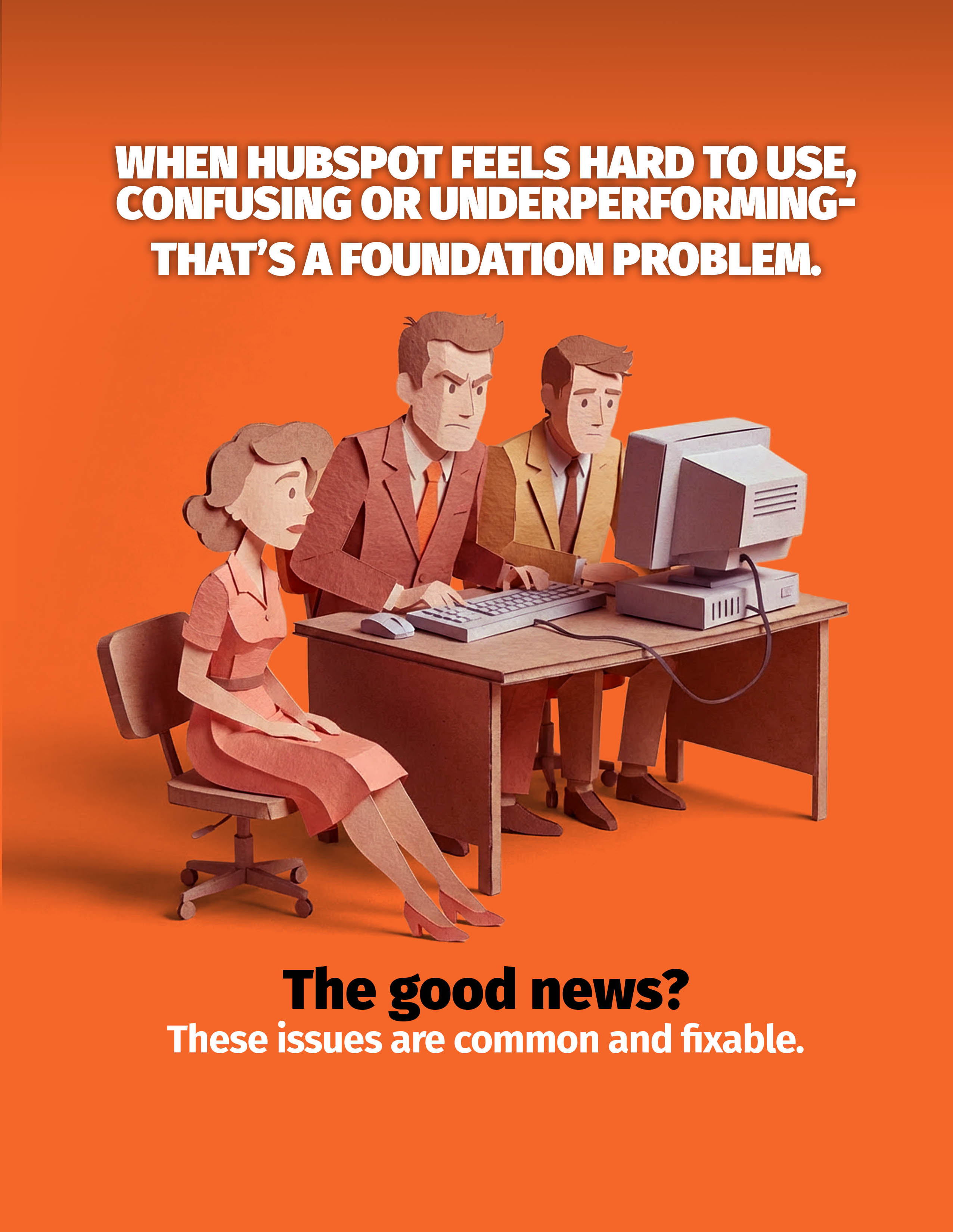 When HubSpot feels hard to use, confusing or underperforming — that's a foundation problem. These issues are common and fixable